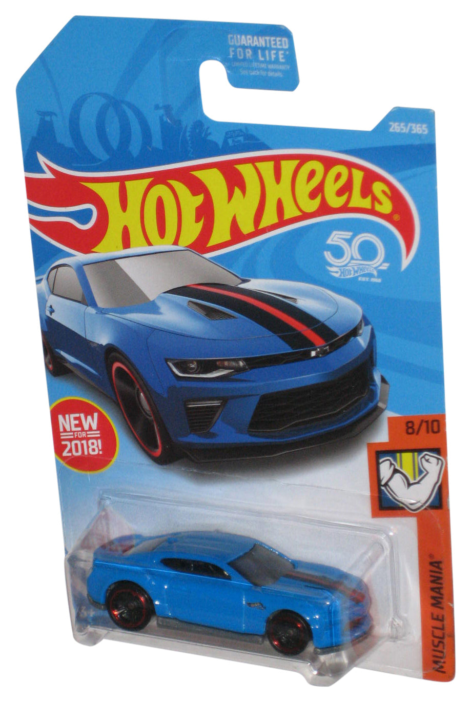 Hot Wheels Muscle Mania 8/10 (2018) Blue '18 Camaro SS Toy Car 265/365
