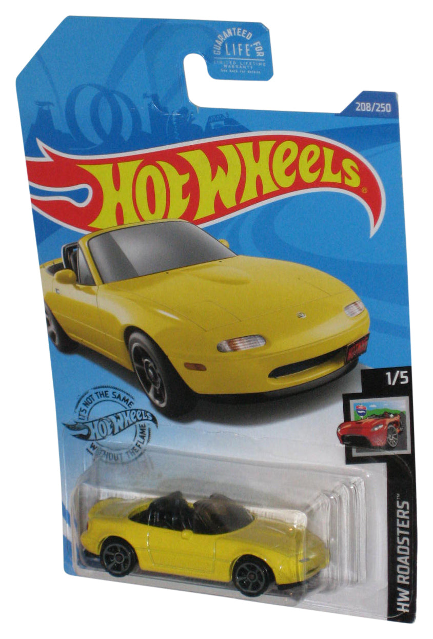 Hot Wheels HW Roadsters 1/5 (2017) Yellow '91 Mazda MX-5 Miata Toy Car 208/250