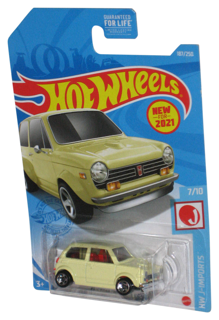 Hot Wheels HW J-Imports 7/10 (2021) Yellow Custom '70 Honda N600 Car 187/250