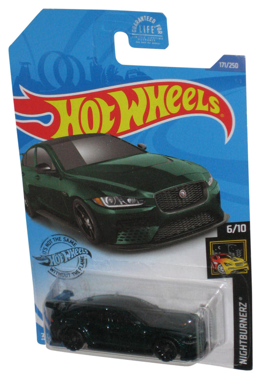 Hot Wheels Nightburnerz 6/10 (2017) Green Jaguar XE SV Project 8 Car 171/250