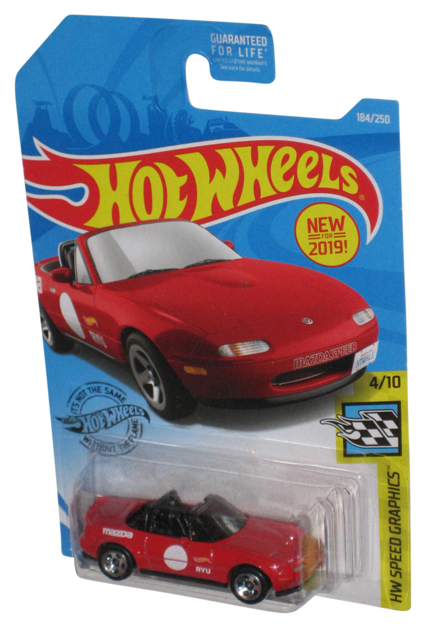 Hot Wheels HW Speed Graphics 4/10 (2019) Red '91 Mazda MX-5 Miata Toy Car 184/250