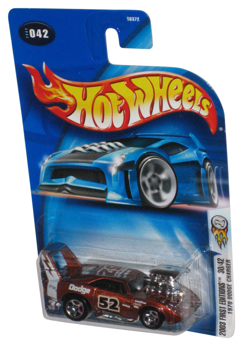 Hot Wheels 2003 First Editions 30/42 Gold 1970 Dodge Charger Toy Car #042