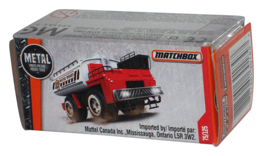 Matchbox Metal Red Water Worker Boxed (2016) Power Grabs Toy Vehicle 75/125