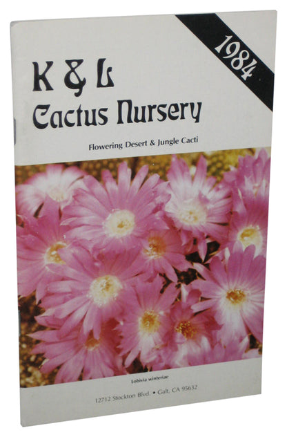 K & L Cactus Nursery Flowering Desert & Jungle Cacti (1984) Paperback Catalog Book