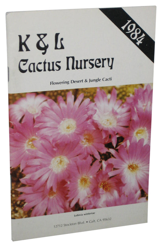 K & L Cactus Nursery Flowering Desert & Jungle Cacti (1984) Paperback Catalog Book