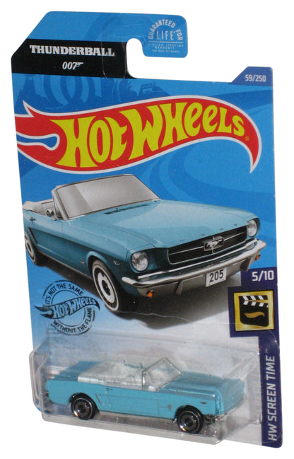 Hot Wheels Thunderball 007 HW Screen Time 5/10 (2017) Blue '65 Ford Mustang Convertible Toy Car 59/250