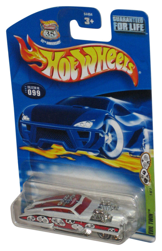 Hot Wheels Evil Twin (2002) White Die-Cast Toy Car #099
