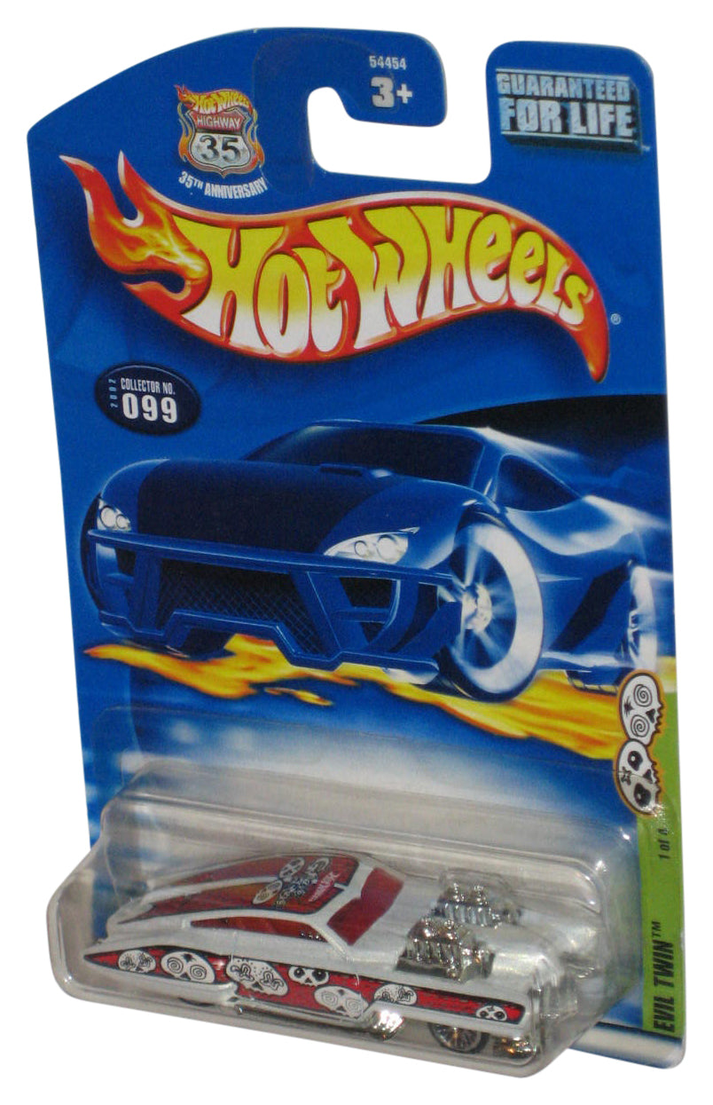 Hot Wheels Evil Twin (2002) White Die-Cast Toy Car #099