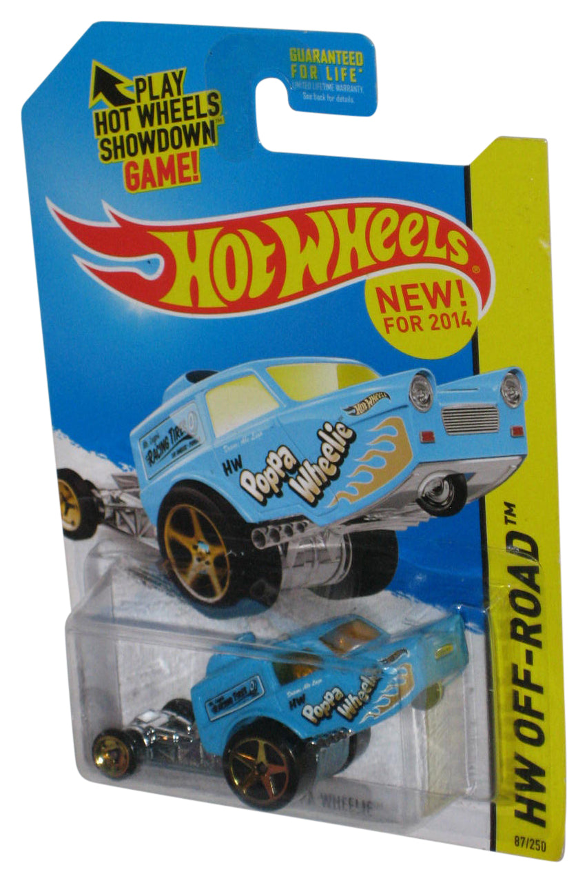 Hot Wheels HW Off-Road (2014) Blue Poppa Wheelie Toy Car 87/250