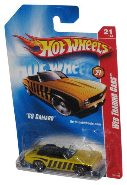 Hot Wheels Web Trading Cars 21/24 (2007) '69 Camaro Yellow Toy Car 097/196