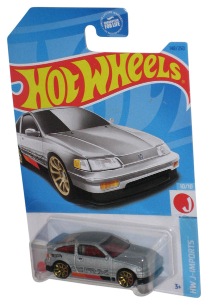 Hot Wheels HW J-Imports 10/10 (2021) Silver '88 Honda CR-X Toy Car 148/250