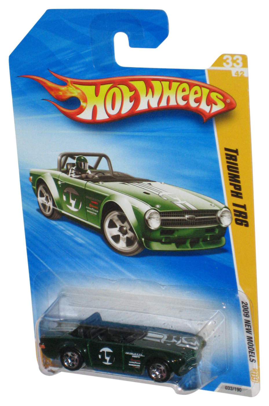 Hot Wheels 2009 New Models Green Triumph TR6 Toy Car 33/190