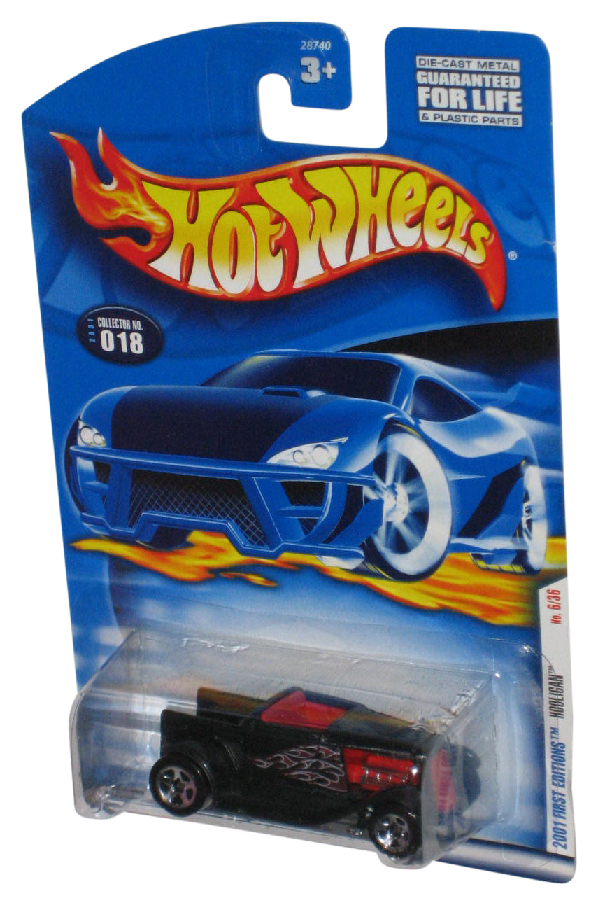 Hot Wheels 2001 First Editions 6/36 Black Hooligan Mattel Die-Cast Toy Car #018