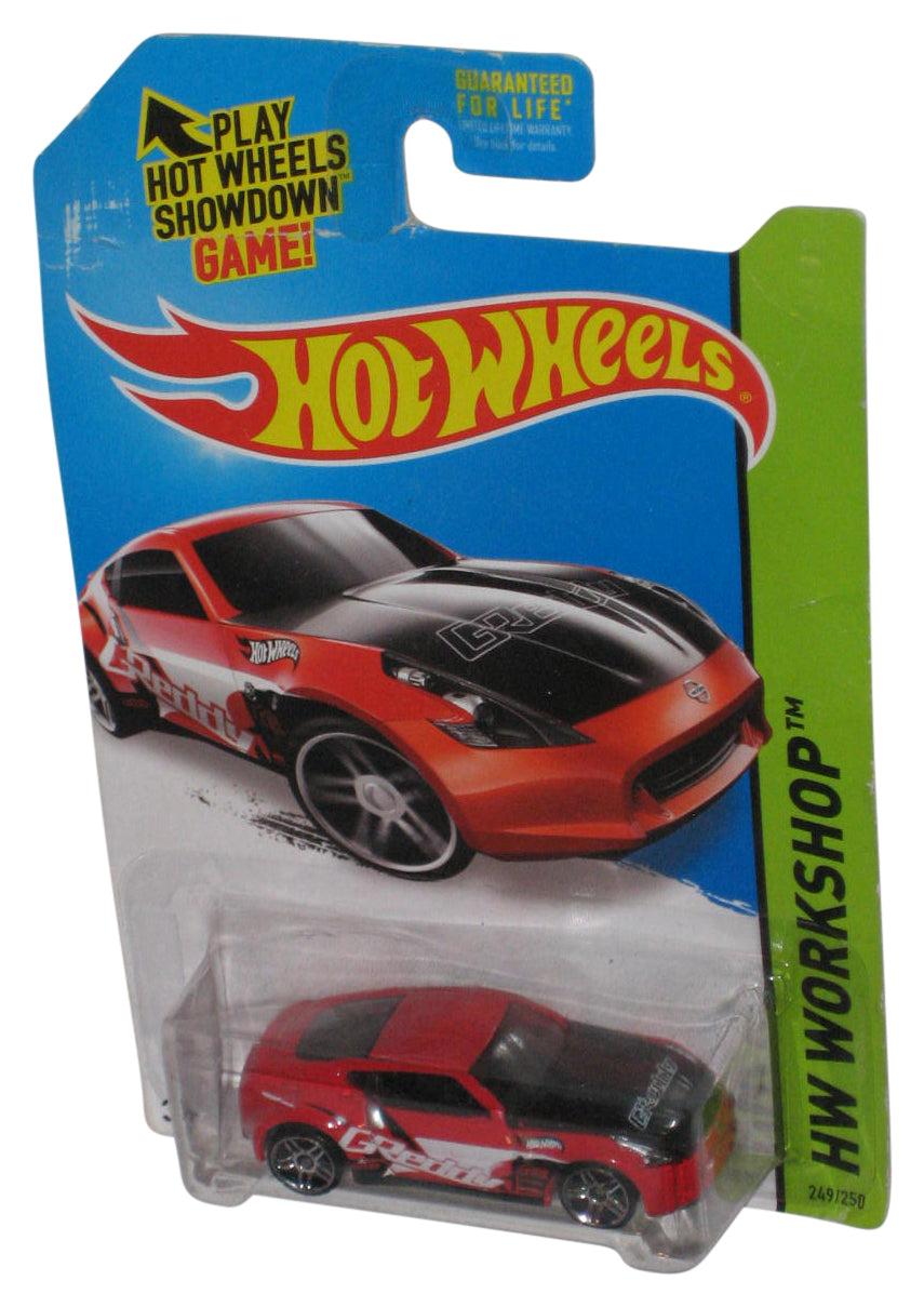 Hot Wheels HW Workshop (2013) Red Nissan 370Z Die-Cast Toy Car 249/250 - (Card Corner Wear)