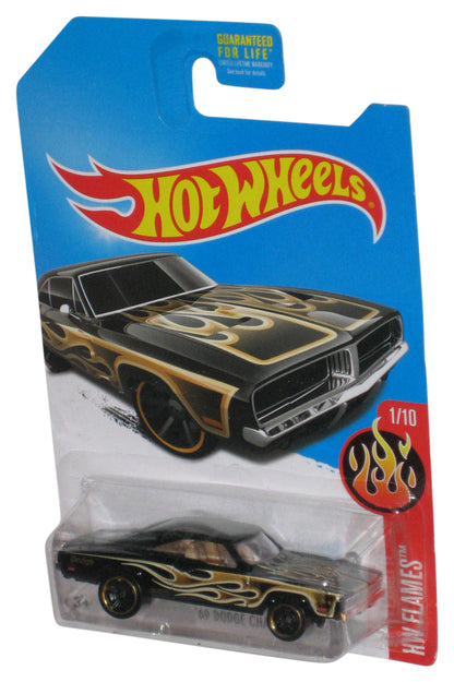 Hot Wheels HW Flames (2015) Black '69 Dodge Charger Toy Car 1/10