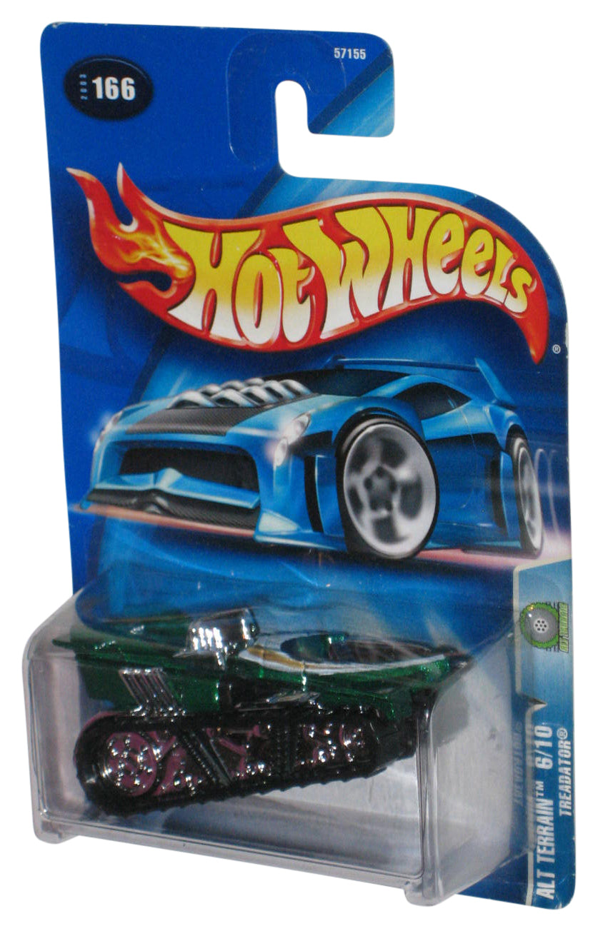 Hot Wheels Alt Terrain 6/10 Green Treadator (2003) Mattel Die-Cast Toy #166
