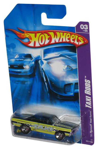 Hot Wheels '70 Plymouth Road Runner Taxi Rods Yellow Toy Car 51/180
