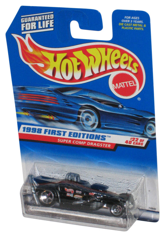 Hot Wheels 1998 First Editions 22/40 Super Comp Dragster Black Toy Car #655