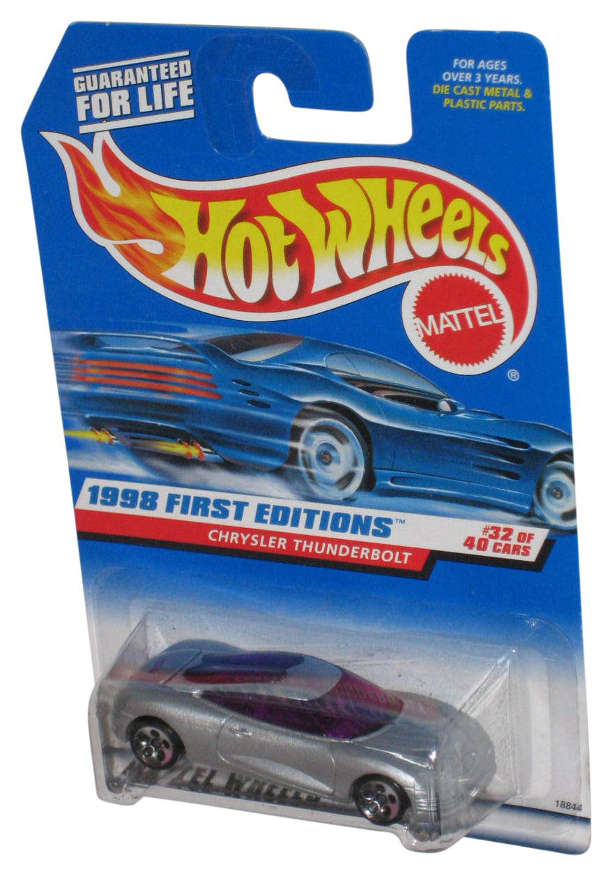 Hot Wheels 1998 First Editions 32/40 Silver Chrysler Thunderbolt Toy Car #671