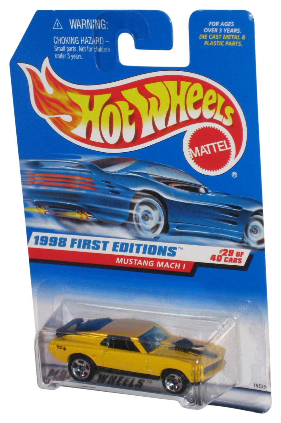 Hot Wheels 1998 First Editions 29/40 Yellow Mustang Mach I Toy Car #670