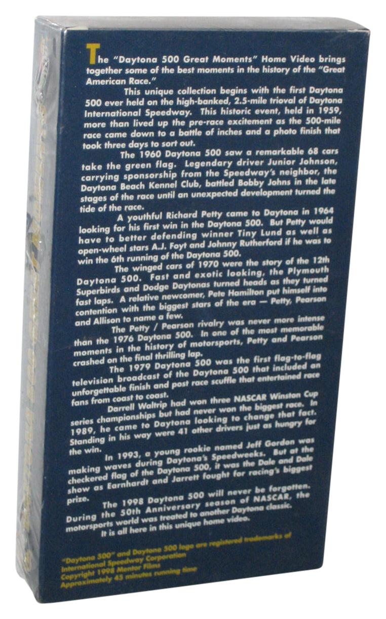 Daytona 500 Great Moments (1998) Vintage VHS Tape
