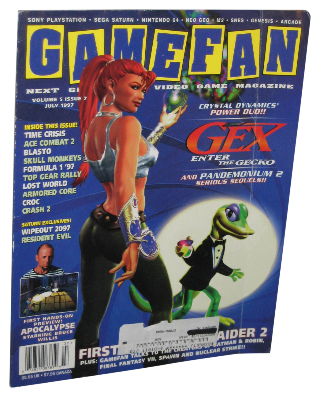 GameFan Gex Enter The Gecko Vol. 5 Issue 7 July 1997 Magazine Book