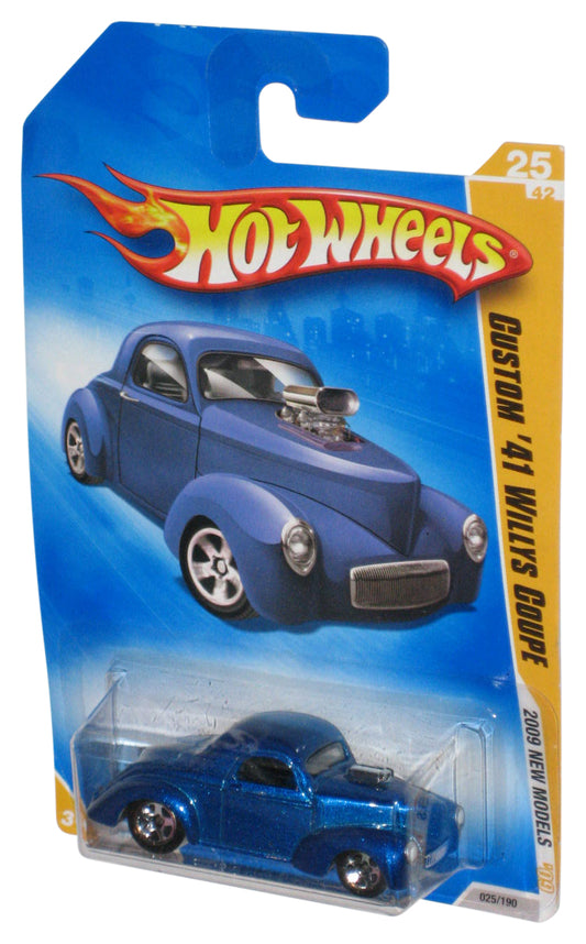 Hot Wheels 2009 New Models Blue Custom '41 Willys Coupe Toy Car 025/190