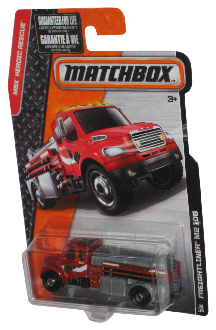 Matchbox MBX Heroic Rescue (2015) Red Freightliner M2 106 Toy Truck 60/125