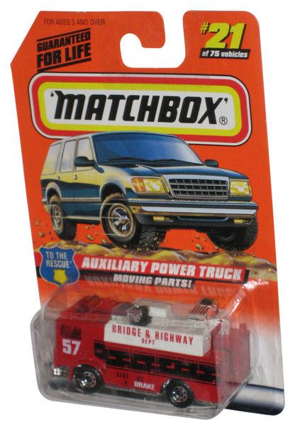 Matchbox To The Rescue (1997) Auxiliary Power Truck Red Toy #21/75