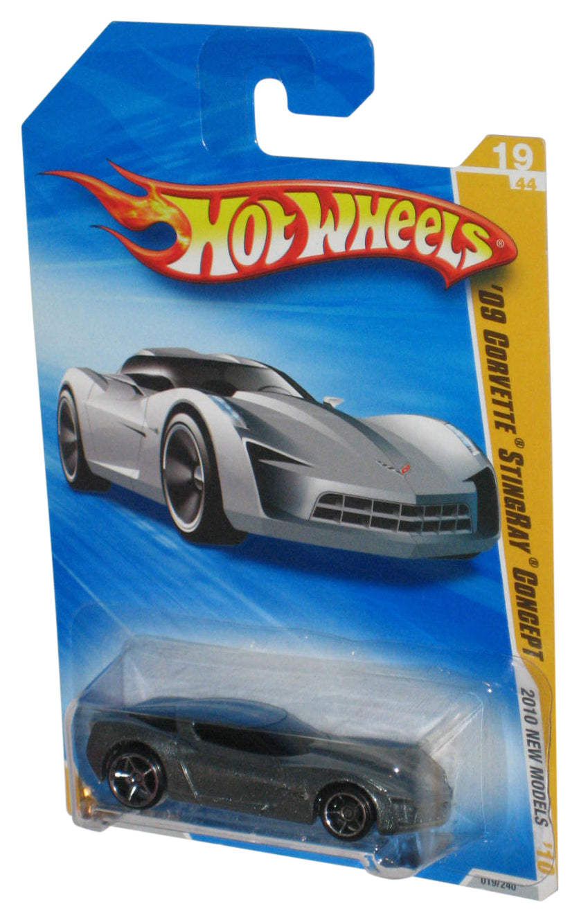 Hot Wheels 2010 New Models 19/44 Silver '09 Corvette Stingray Concept Toy Car 019/240