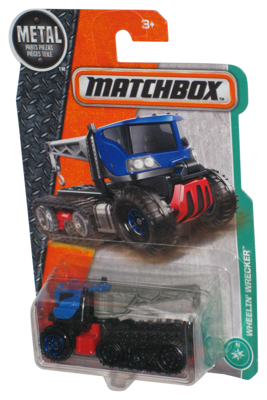 Matchbox Metal (2016) Wheelin' Wrecker Blue Red Black Toy Pick Up Truck 99/125