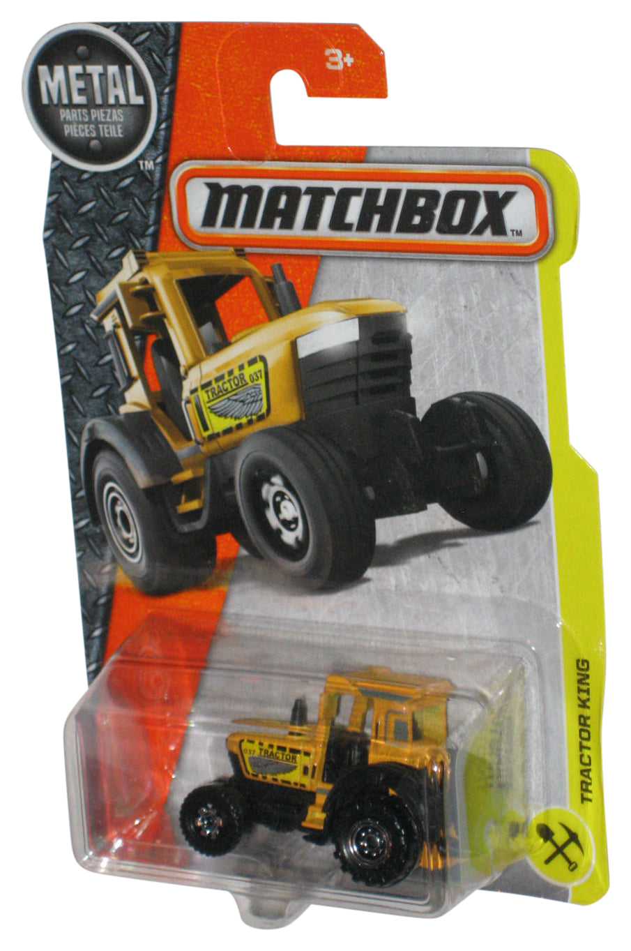 Matchbox Metal (2016) Orange Tractor King Toy Vehicle 37/125