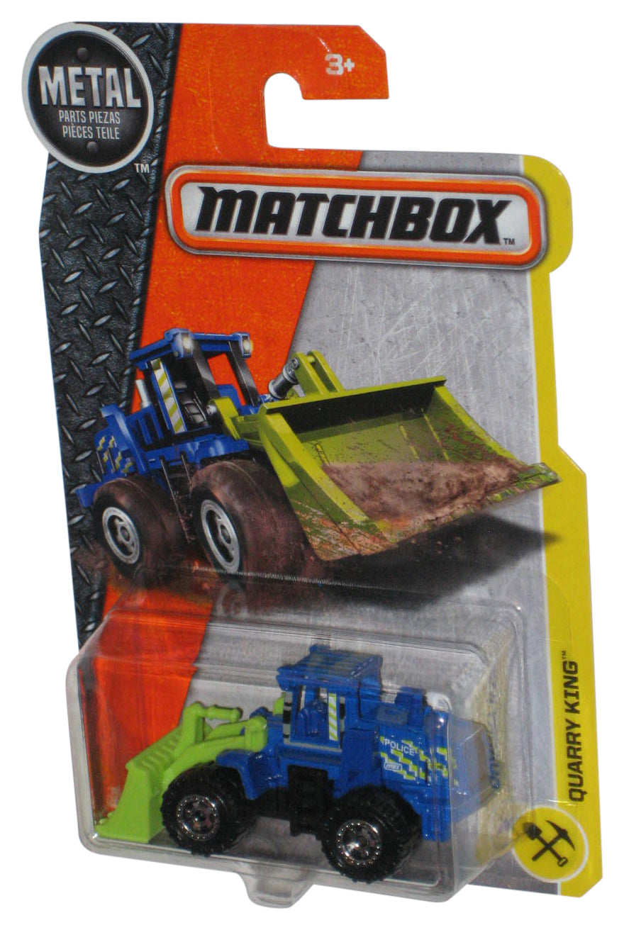Matchbox Metal (2016) Blue Quarry King Construction Toy Vehicle 76/125 - (Cracked Plastic)