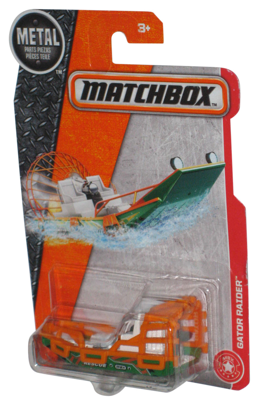 Matchbox Metal (2016) Orange & Green Gator Raider Toy Boat 83/125