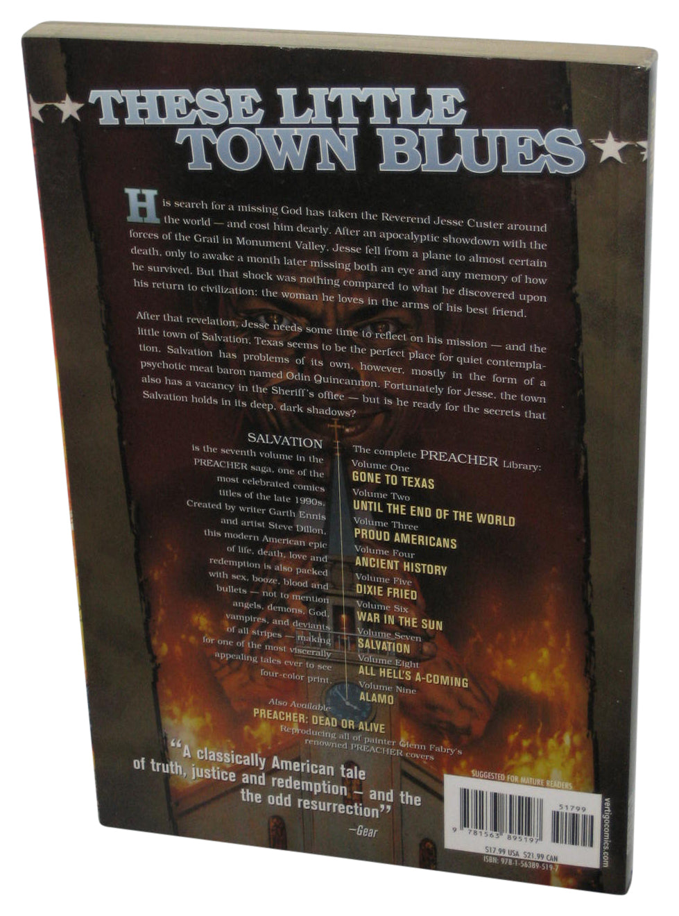 Preacher Vol. 7 Salvation (1999) Vertigo Comics Paperback Book