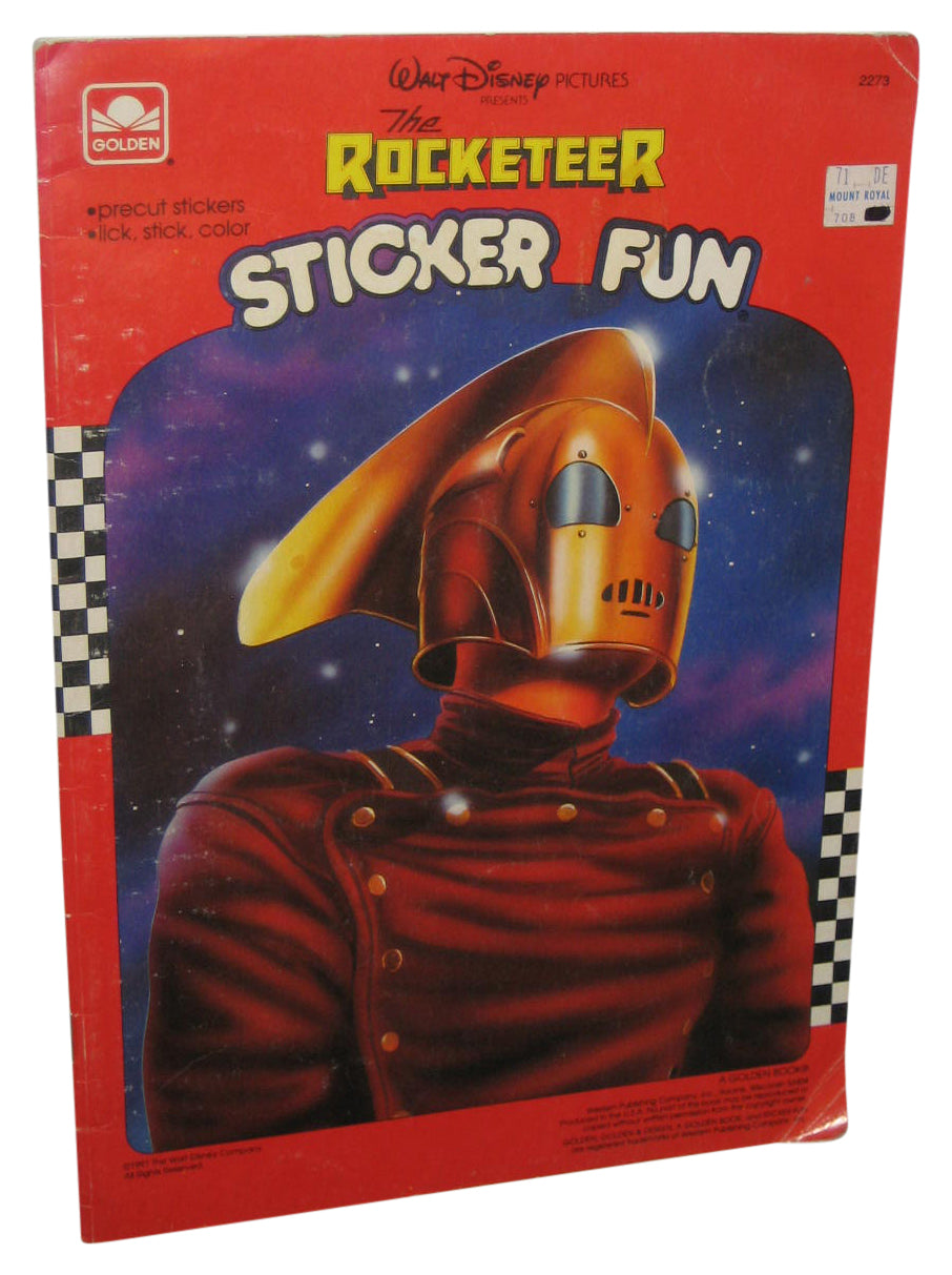 Disney The Rocketeer (1991) Sticker Fun Golden Paperback Book