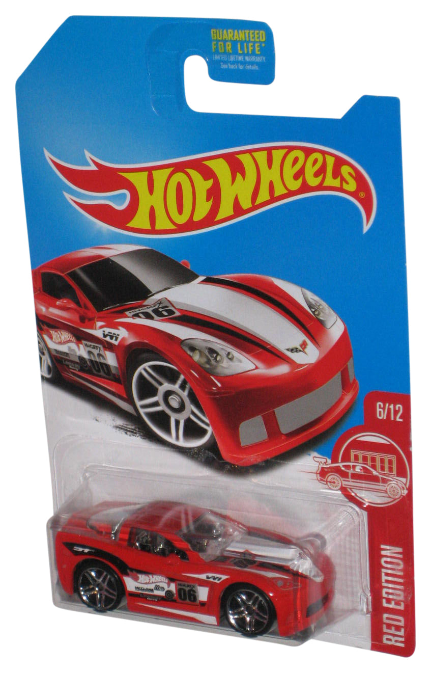 Hot Wheels Red Edition 6/12 (2015) 2005 Corvette C6 Toy Car