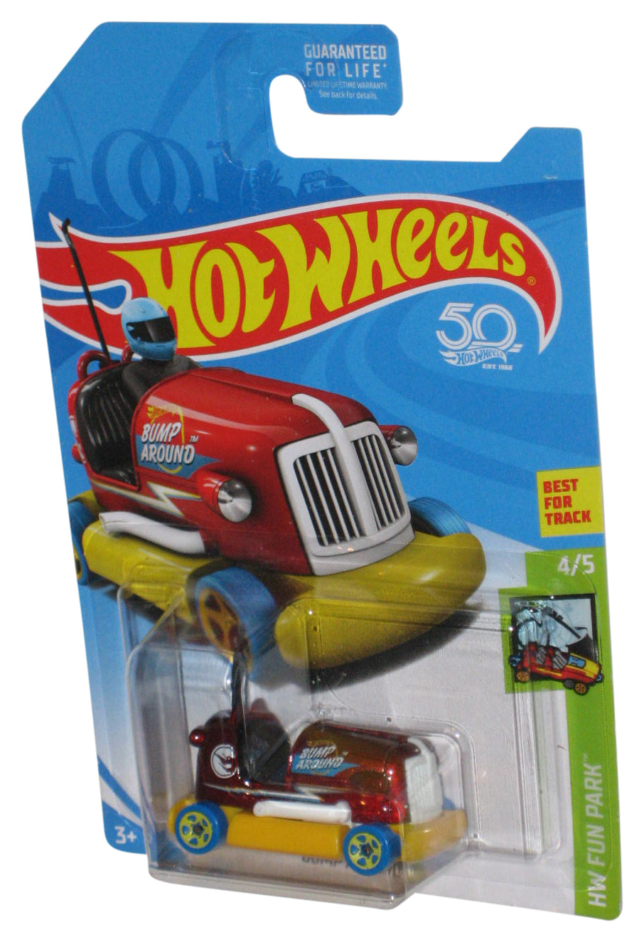 Hot Wheels HW Fun Park (2017) Red Bump Around Die-Cast Toy Car 4/5