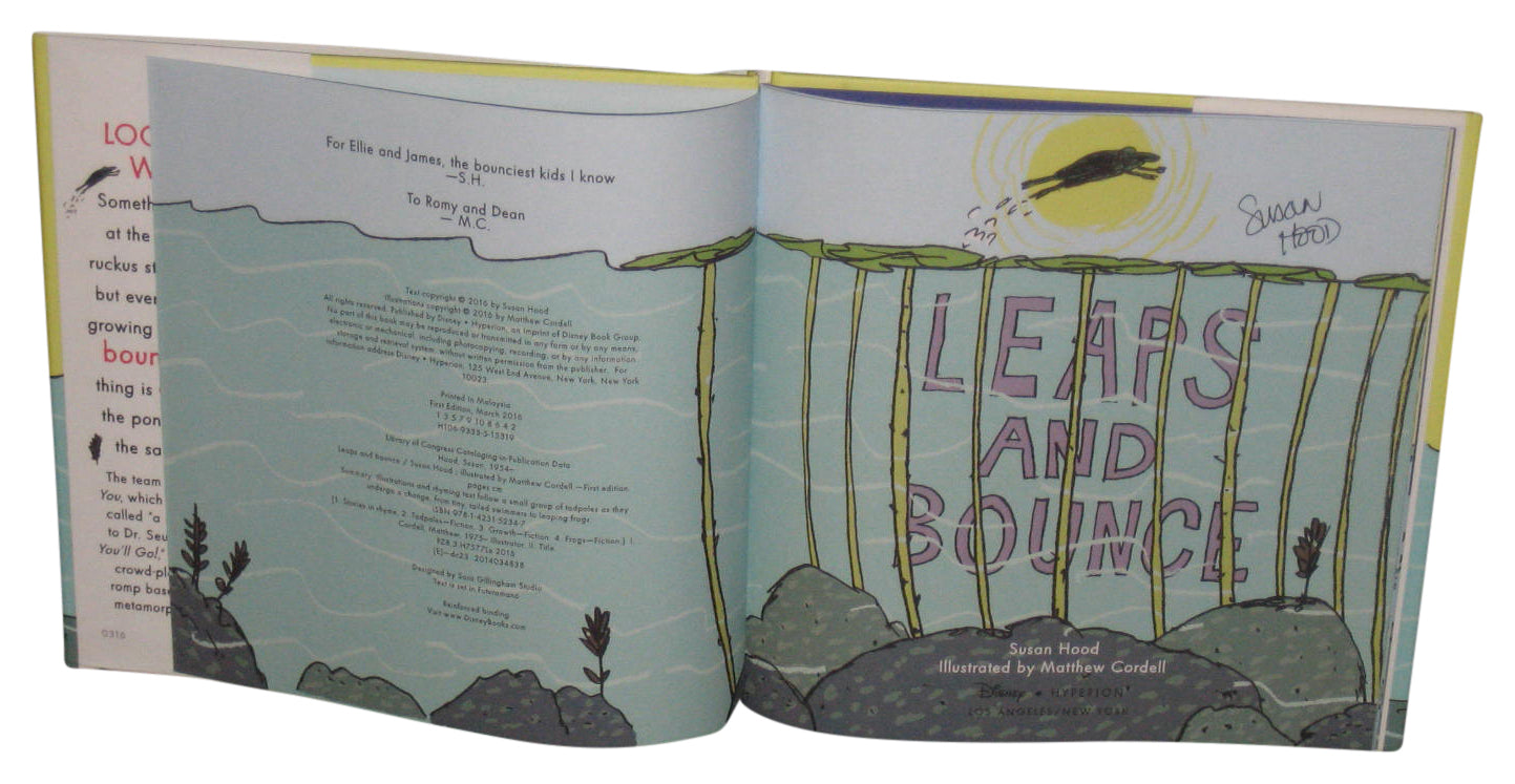 Leaps and Bounce Growing Up Story Hardcover Book - (Autographed Copy)