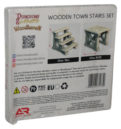 Dungeons & Lasers Woodhaven Wooden Town Stairs Set Tabletop Ready Toy - (Dented Box)