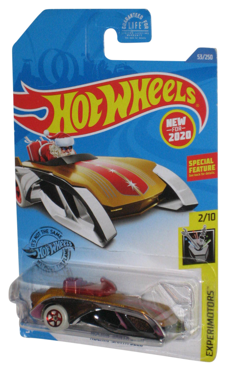 Hot Wheels Experimotors 2/10 (2020) Gold Rockin' Santa Sled Toy Car 53/250