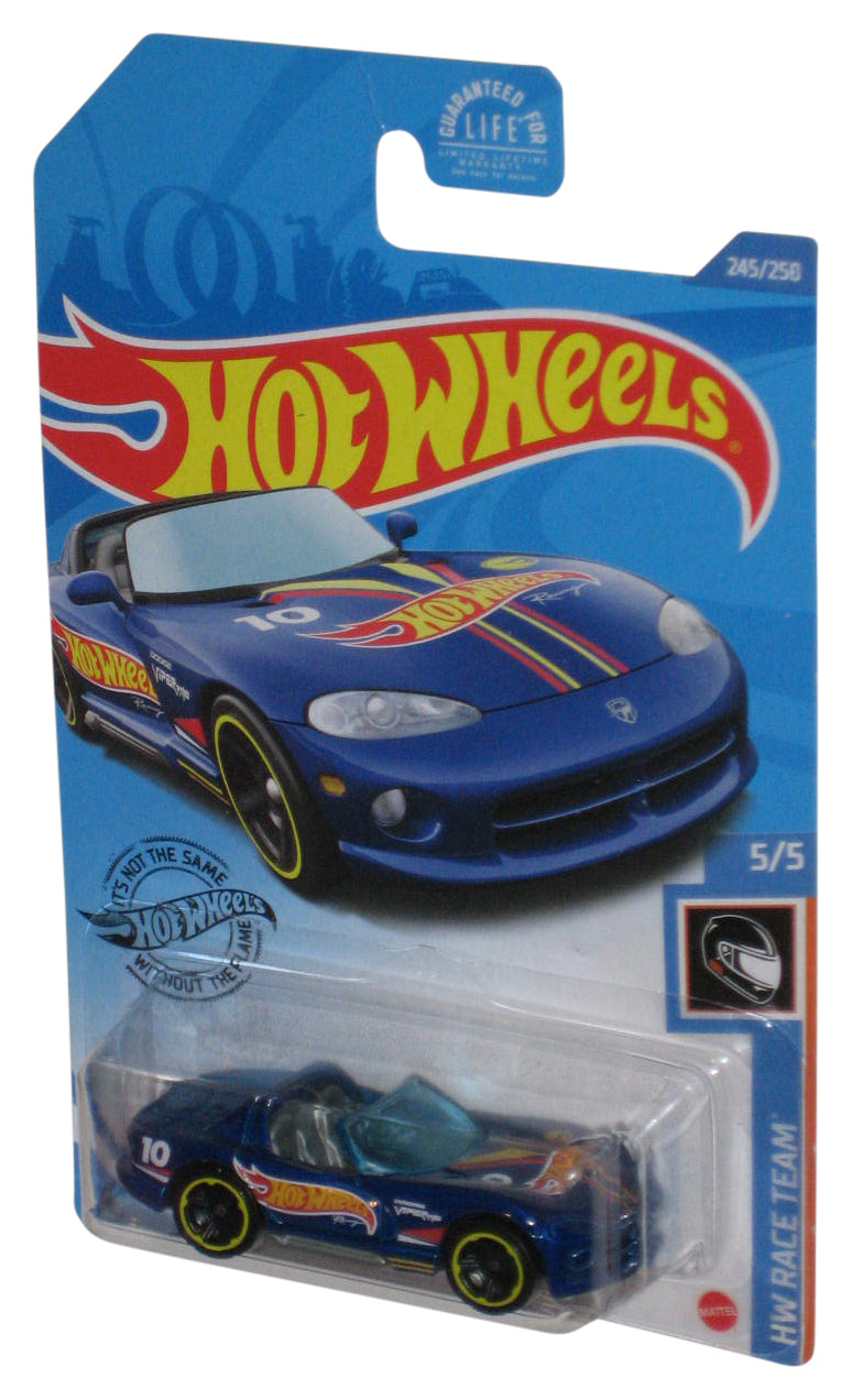 Hot Wheels HW Race Team 5/5 (2017) Blue Dodge Viper RT/10 Toy Car 245/250