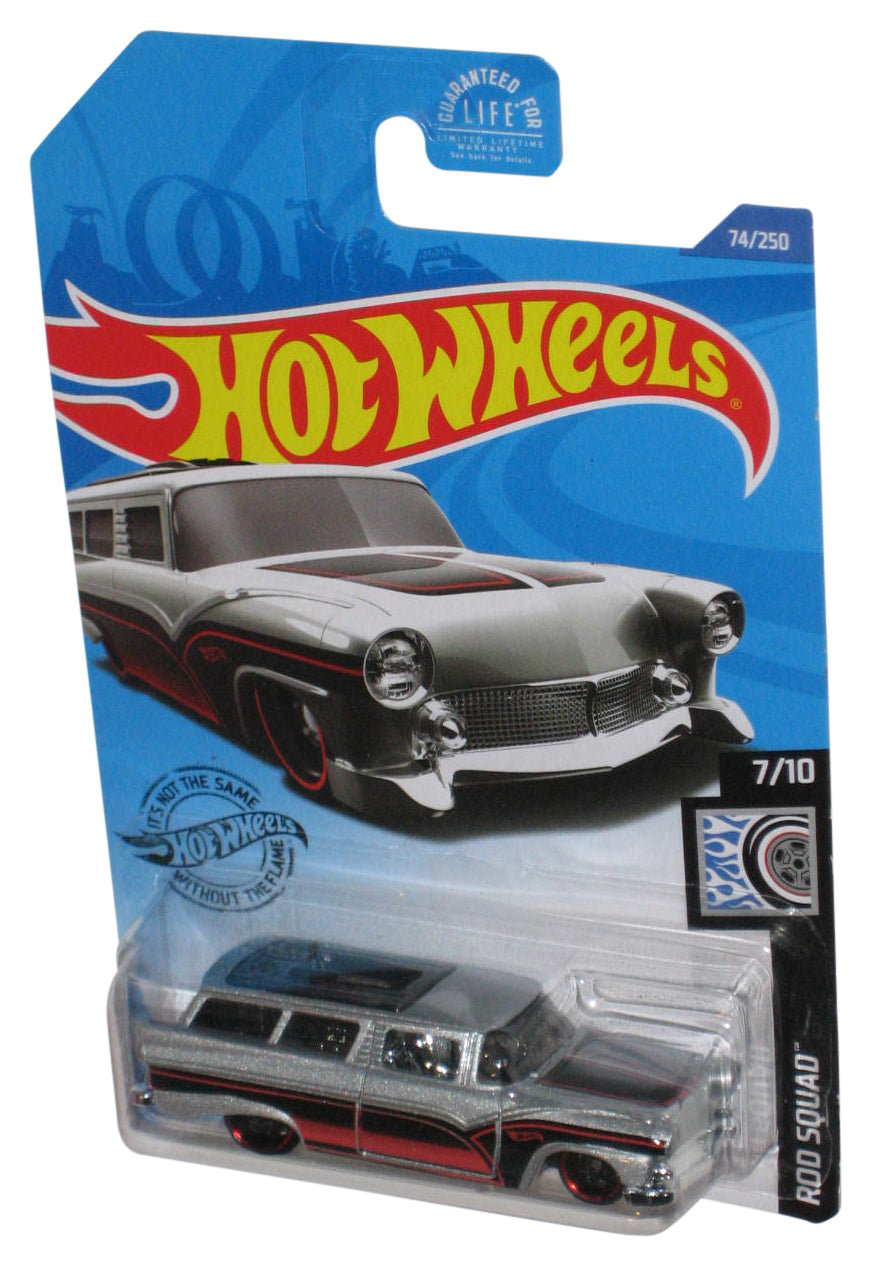Hot Wheels Rod Squad 7/10 (2017) Silver & Red 8 Crate Toy Car 74/250