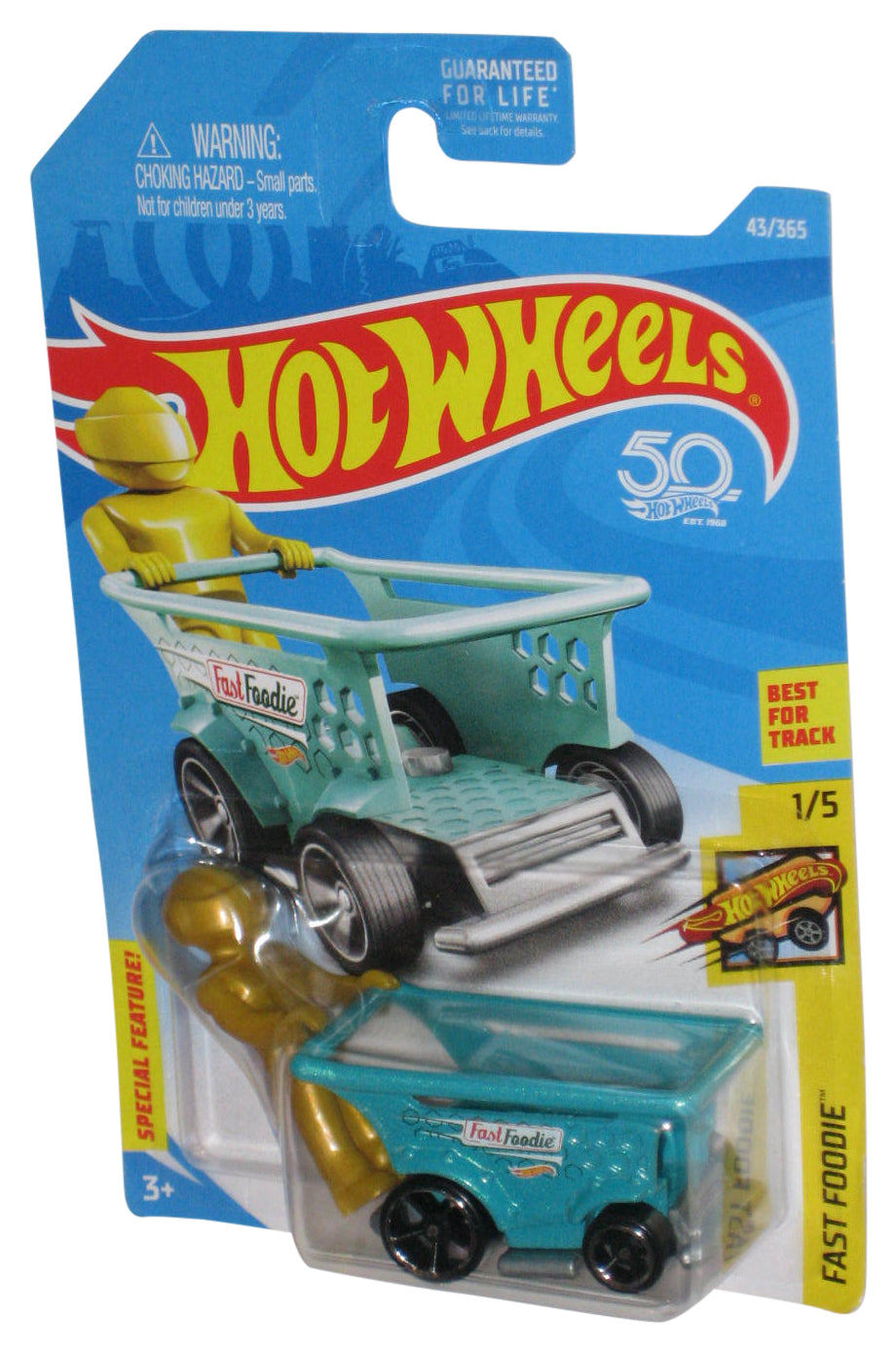 Hot Wheels Fast Foodie 1/5 (2017) Green & Yellow Figure Aisle Driver Toy Car 43/365