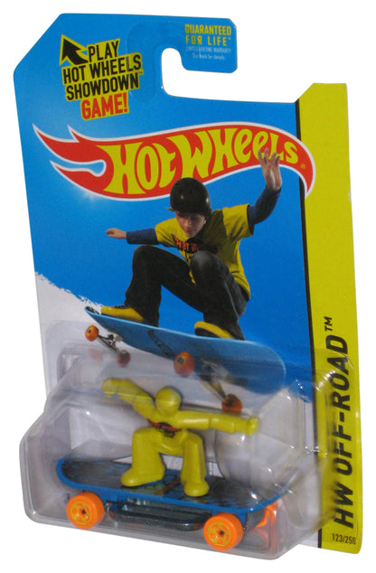 Hot Wheels HW Off-Road (2013) Yellow Skate Punk Toy Figure Skateboard #123/250