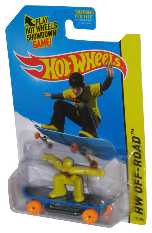 Hot Wheels HW Off-Road (2013) Yellow Skate Punk Toy Figure Skateboard #123/250