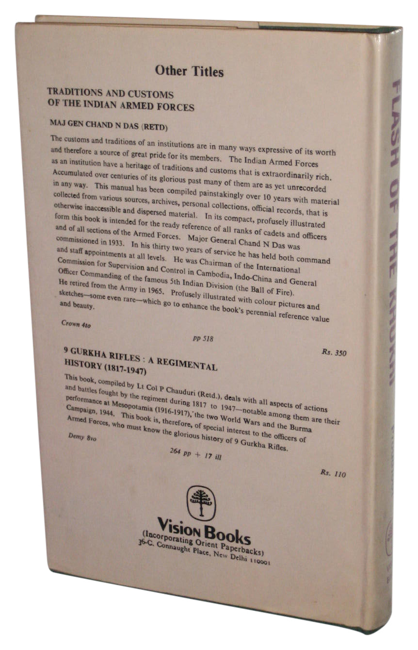 Flash of The Khukri (1984) History of 3rd Ghorka Rifles 1947-1980 Hardcover Book