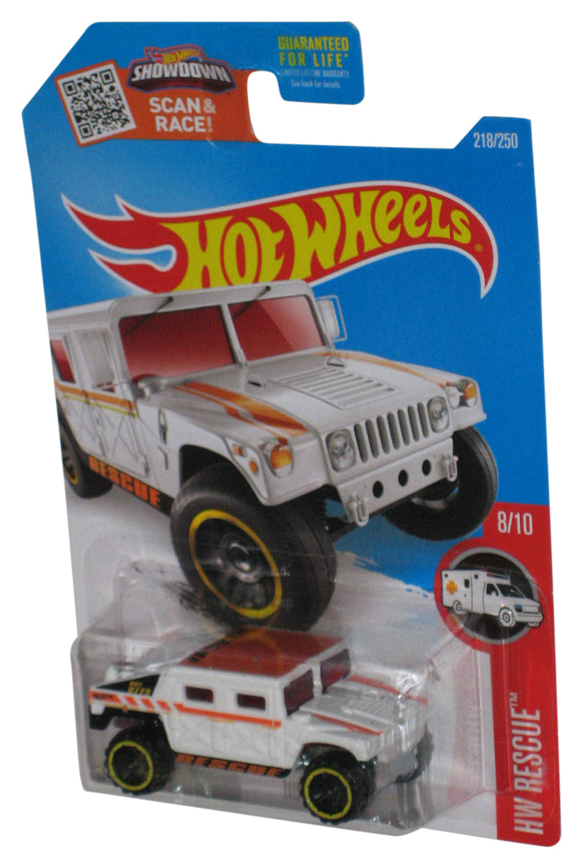 Hot Wheels HW Rescue 8/10 (2015) White Humvee Toy Car 218/250