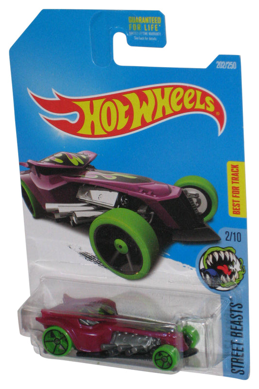 Hot Wheels Street Beasts 2/10 (2015) Purple & Green Ratical Racer Toy Car 202/250