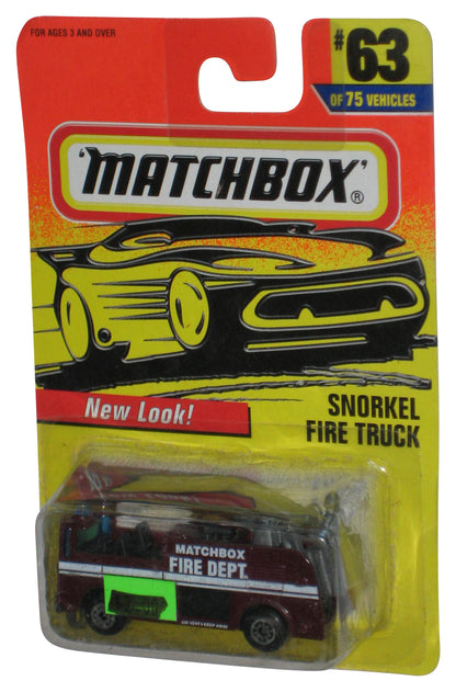 Matchbox Snorkel Fire Truck Fire Dept. (1996) New Look Red Toy #63/75